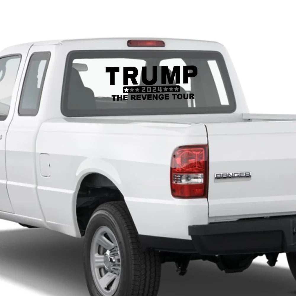 Trump 2024 USA American President Car Stickers Pickup Truck Rear Window Windshield Decor Decal Vinyl Decoration Auto Accessories