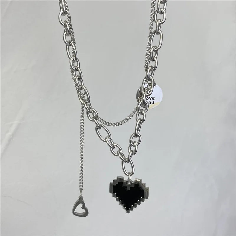 Vintage Double Round Charm Layered Necklace Women's Jewelry Layered Accessories for Girls Gifts Bohemian Fashion Pendant 2023