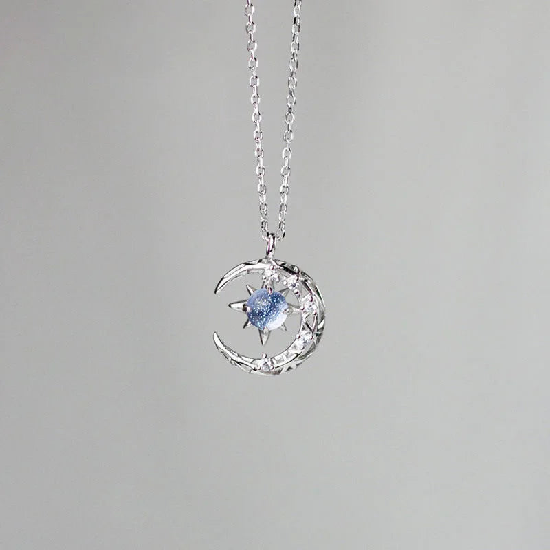 Star Moon Pendant Necklaces for Women Simple Clavicle Chain Fashion Jewelry Accessories