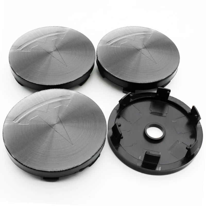 4Pcs 56mm+60mm Car Wheel Center Hub Caps Stickers Auto Rim Cover Accessories For Tesla Model 3 Model S X Model Y Roadster SpaceX