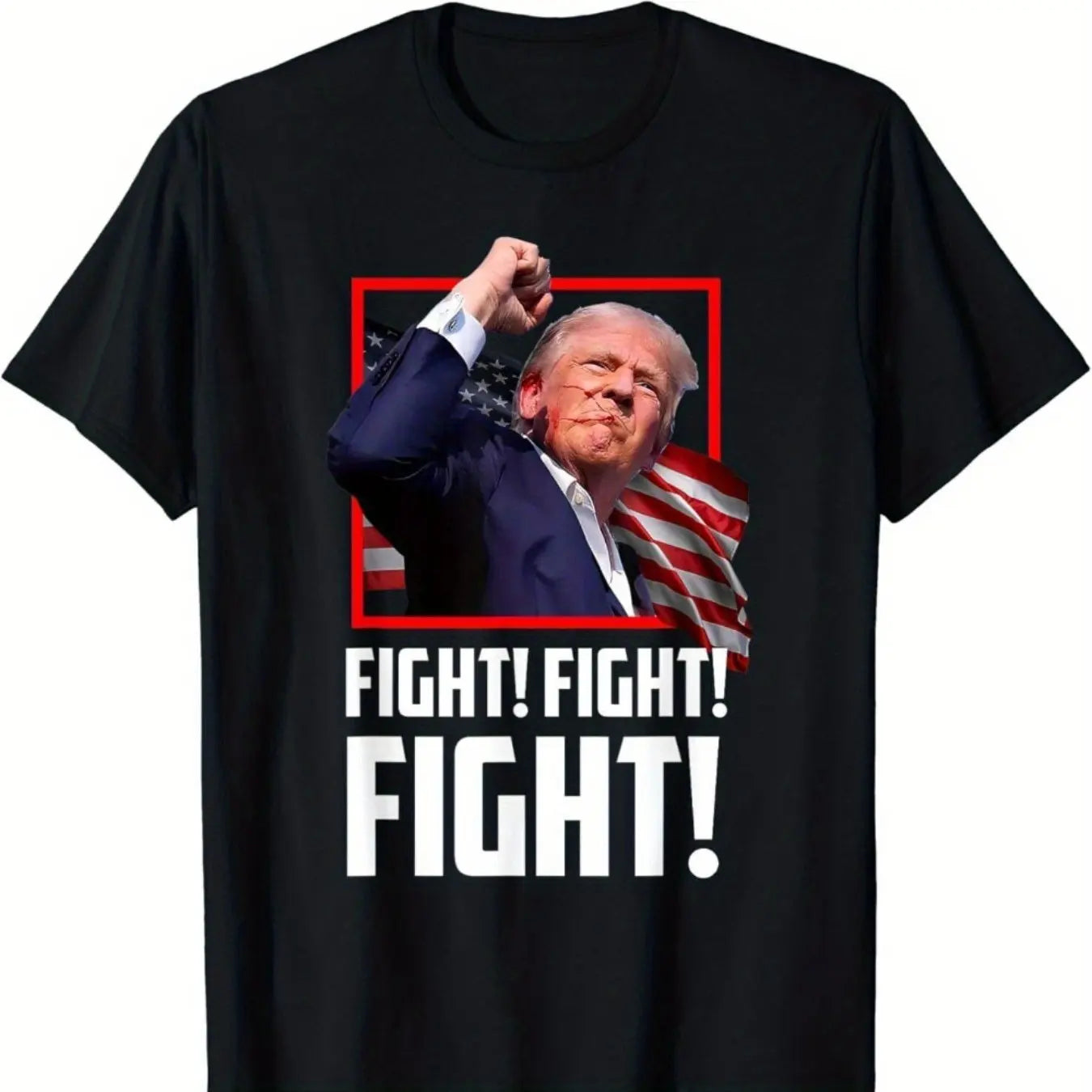 Donald Trump Fight Fighting Fighters Supporters Americans Unisex T-Shirt Hip Hop Tops Tees Women Tops Rapper Camisetas Unisex
