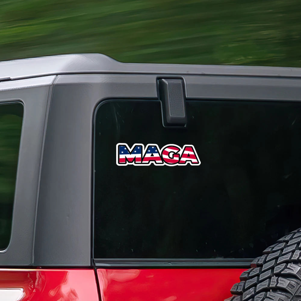 15x4.2cm MAGA USA Flag Trump Make American Great Again Car Sticker Window Wall Laptop DIY PVC Vinyl Decor Decal Auto Accessories