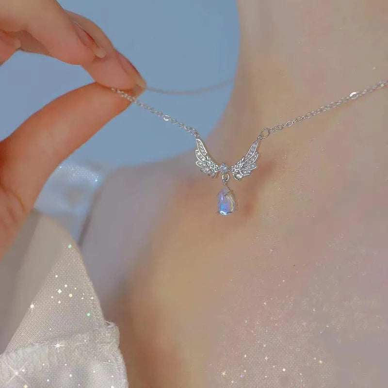 Kpop Y2K Aesthetic Butterfly Pendant Necklace for Women Hip Hop Vintage Double Chain Heart Necklaces Girls Gifts Jewelry
