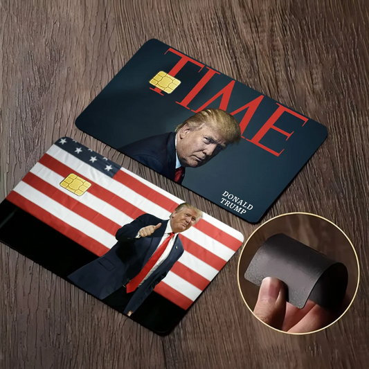 D-Donald Trump Credit 100% Hot Sale Amine Credit Debit Bank Card Bus Card Film Skin Sticker 1 set of 4 pcs