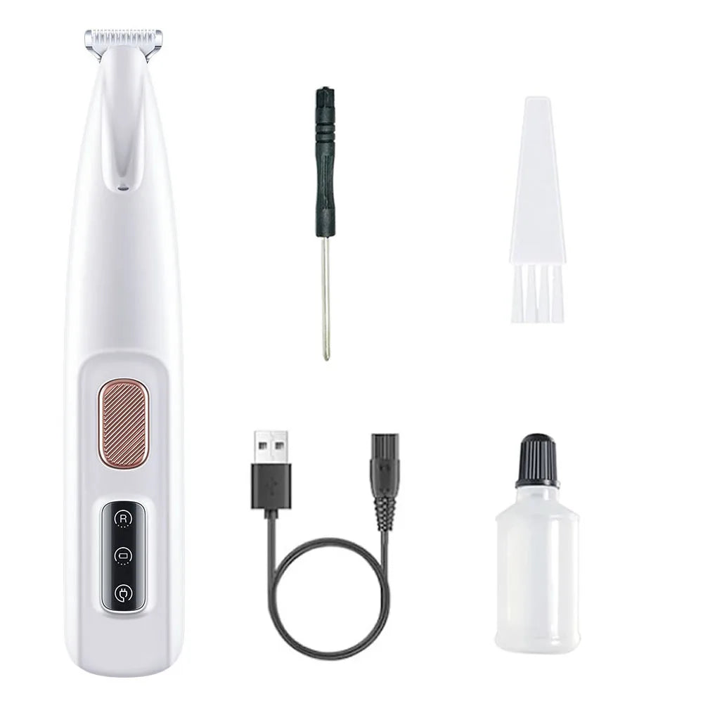 Dog Paw Clippers with LED Light LCD Display 18mm Wide Safe Blade Fully Waterproof Pet Grooming Trimmer for Dogs Cats Small Anima