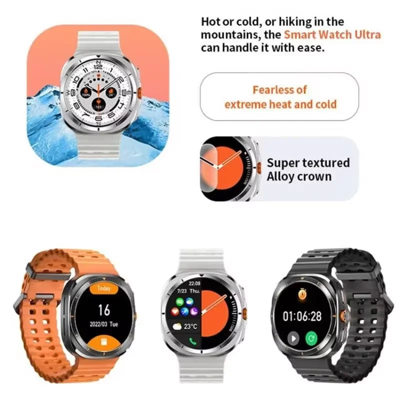 New For Samsung Galaxy Watch 7 Ultra Smart Watch Men women Custom Dial HD AMOLED Voice Call NFC GPS Sport Fitness Watches 2024