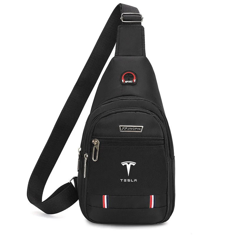 New Car Logo Men's Shoulder Wallet Multi-Use Card Case Coin Purse Travel Bag For Tesla Model 3 Model X model Y Auto Accessories