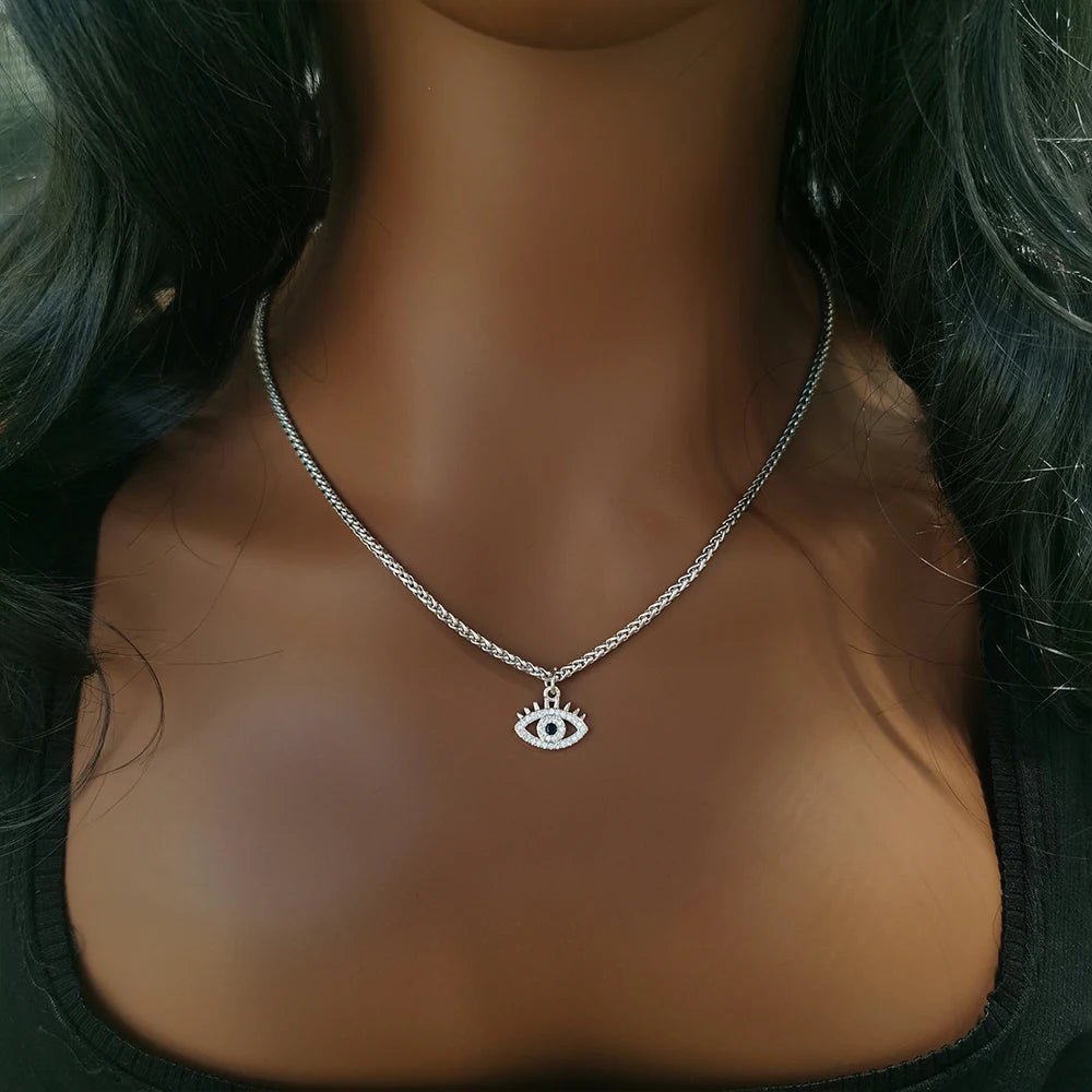 Non Tarnish Waterproof Jewelry 18K Gold Plated Stainless Steel Rope Chain Choker Necklace Two Tone Horseshoe Necklace YF3383