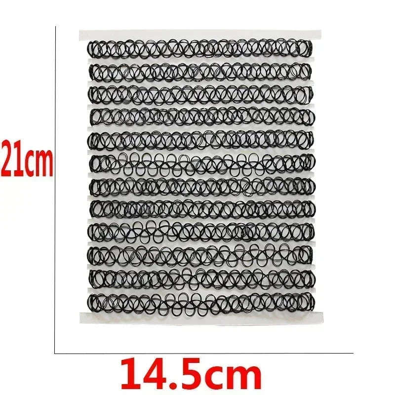 Delysia King 12 Pieces / Set Gothic Punk Elastic Hollow Chocker Women Jewelry Fishline Tattoo Stretch Vintage Necklace