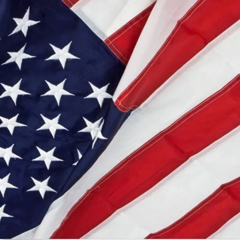90x150cm Embroidered Star American Flag Independence Day Outdoor USA Flag Patriotic Home Garden Decor Yard House Flag
