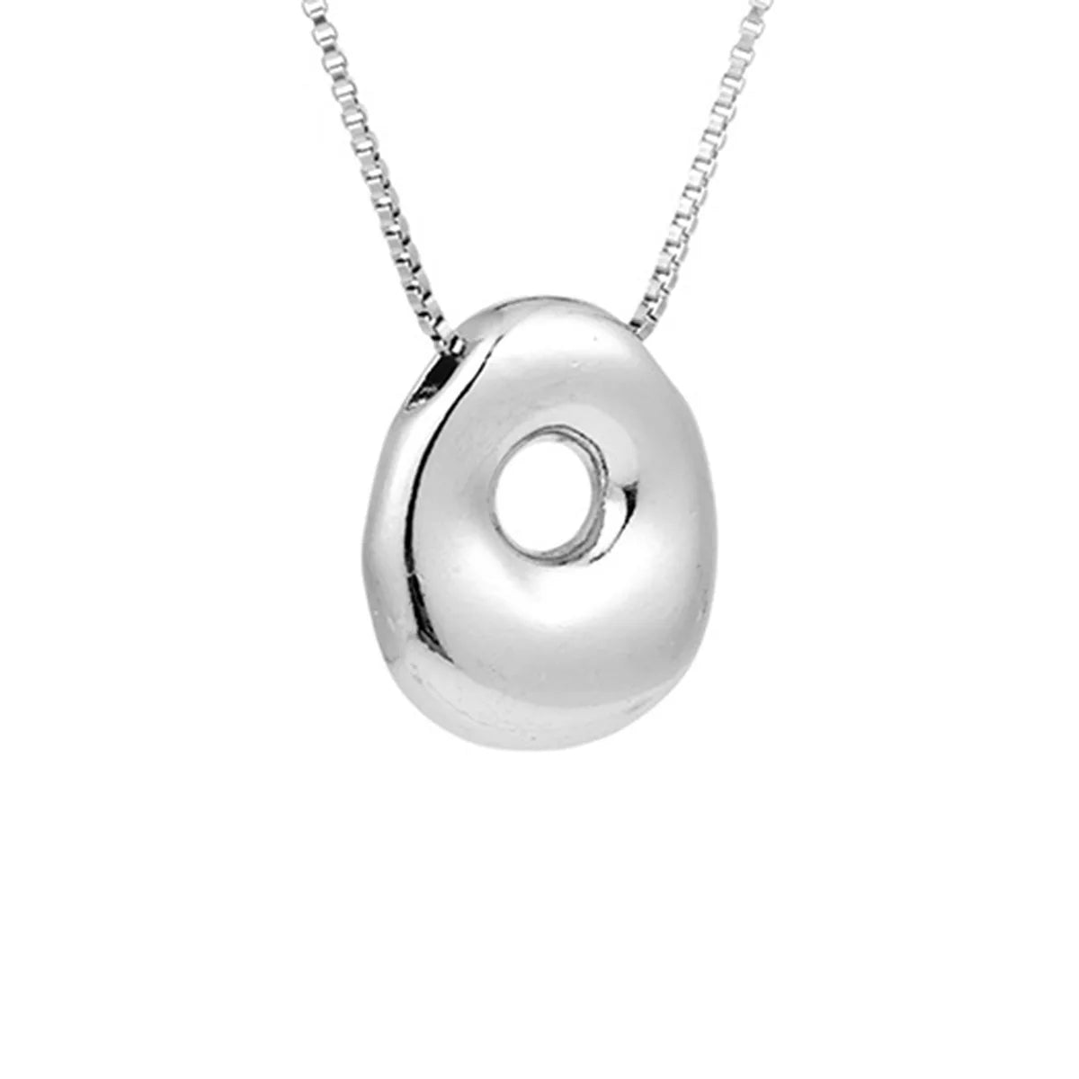 Creative A-Z Balloon Bubble Letter pendant Necklace for Women Silver Plated Chunky Initial Necklaces Jewelry Birthday Gift