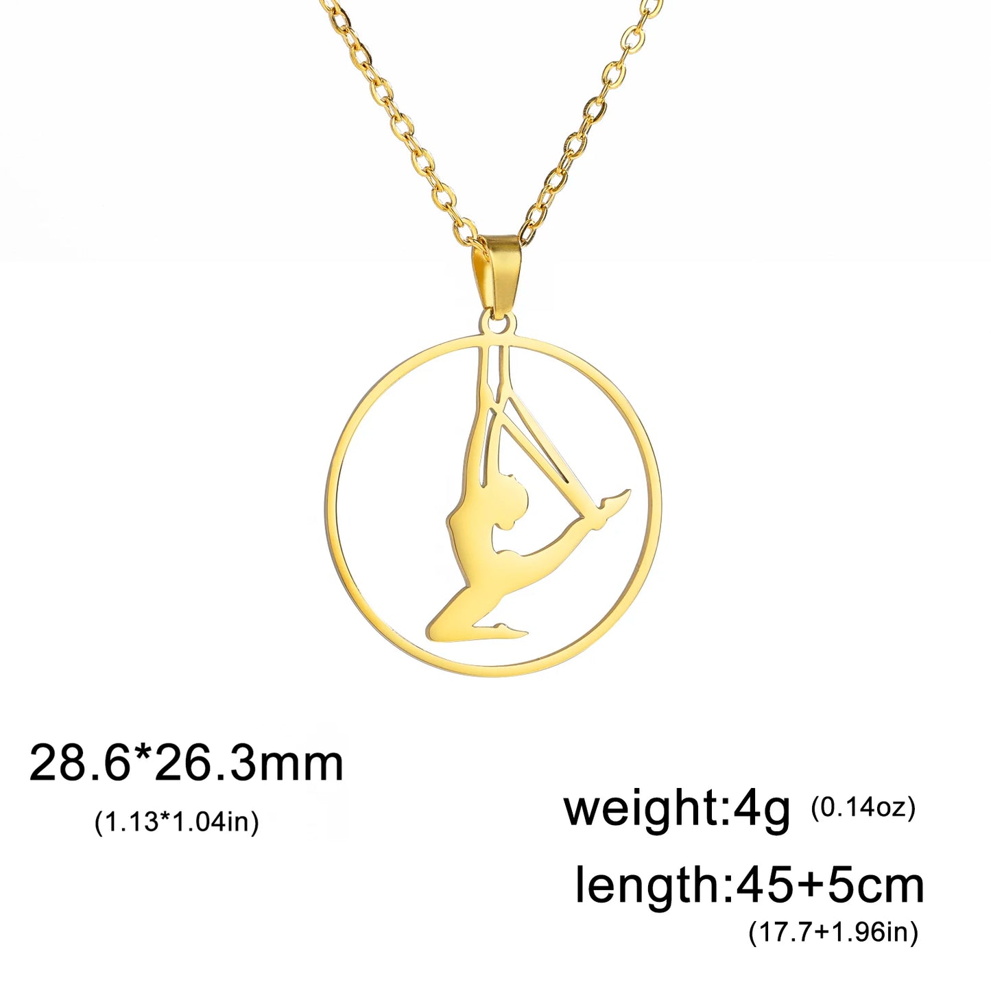 Rhythmic Gymnastics Necklace Women Trend 2025 Gymnast Stainless Steel Jewelry BFF Dancer Girl Sport Accessories Mother Day