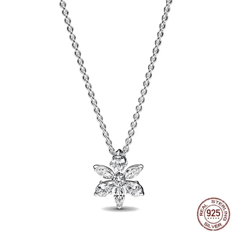 New 925 sterling silver classic dazzling heart-shaped multi circular pendant necklace fits design original charm beaded DIY gift