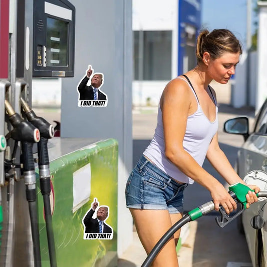 Window Sticker Gas Station Sticker 100pcs Anti-trump Gas Pump Stickers Trump I Did That Decals for Car Window Bumper Truck