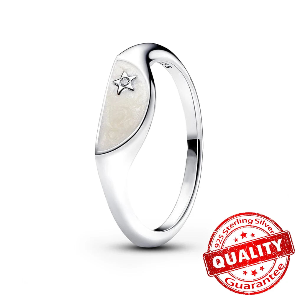 Sparkling Black Row Eternity Diamond Ring 925 Sterling Silver Freshwater Cultured Pearls Finger Open Ring for Women Jewelry Gift