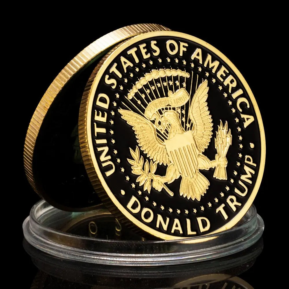 President of America Donald Trump 2024 Souvenir Coin Save America Again Trump Supporters Challenge Coin Gold Plated Coins gift
