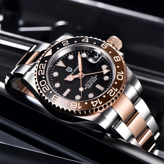 PAGANI DESIGN V3 Version GMT Watches Men's Luxury Sapphire Automatic Mechanical Watch 40MM Stainless Steel Waterproof Watch