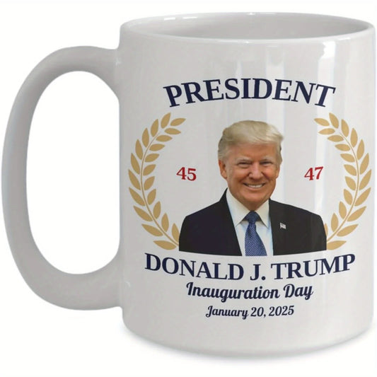 11oz Donald Trump Mug for 47th US President Inauguration 2025 - Ideal for Republicans and Trump Fans