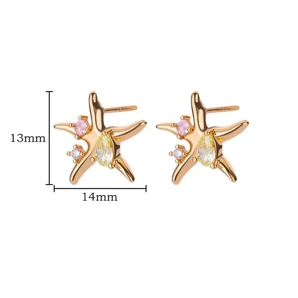 Zircon Stars Stud Earrings