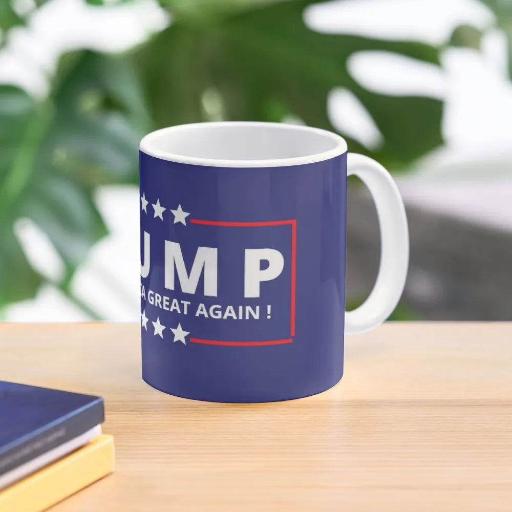 Make America Great Again Donald Trump  Mug Printed Handle Round Design Image Picture Photo Gifts Simple Coffee Drinkware Cup