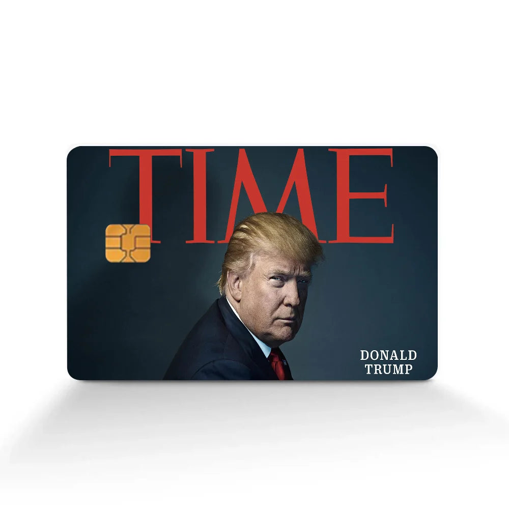 D-Donald Trump Credit 100% Hot Sale Amine Credit Debit Bank Card Bus Card Film Skin Sticker 1 set of 4 pcs