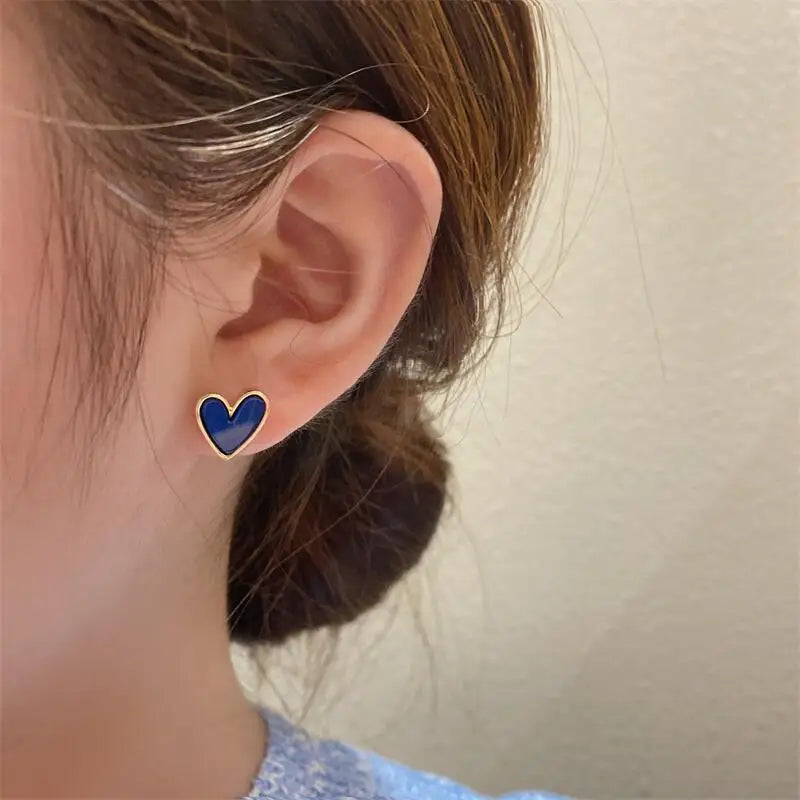 Love Heart Blue Earrings