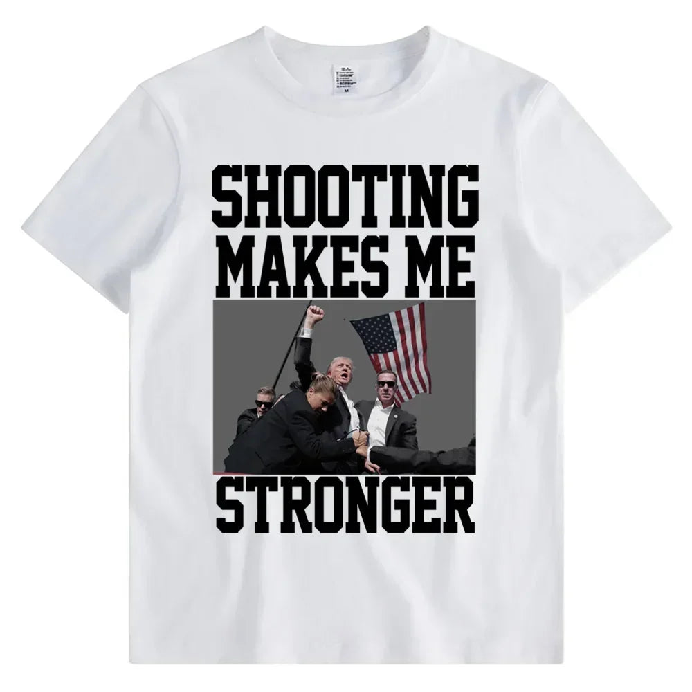 Summer men's Trump assassination: Funny printed T-shirt, comfortable clothing, short-sleeved top