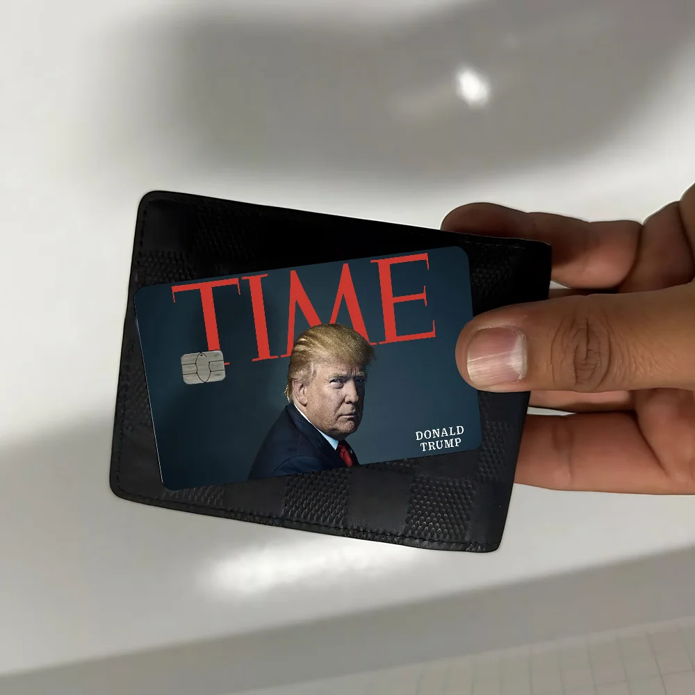 D-Donald Trump Credit 100% Hot Sale Amine Credit Debit Bank Card Bus Card Film Skin Sticker 1 set of 4 pcs