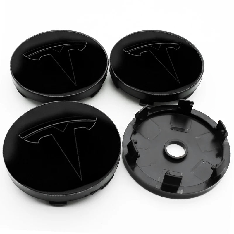 4Pcs 56mm+60mm Car Wheel Center Hub Caps Stickers Auto Rim Cover Accessories For Tesla Model 3 Model S X Model Y Roadster SpaceX