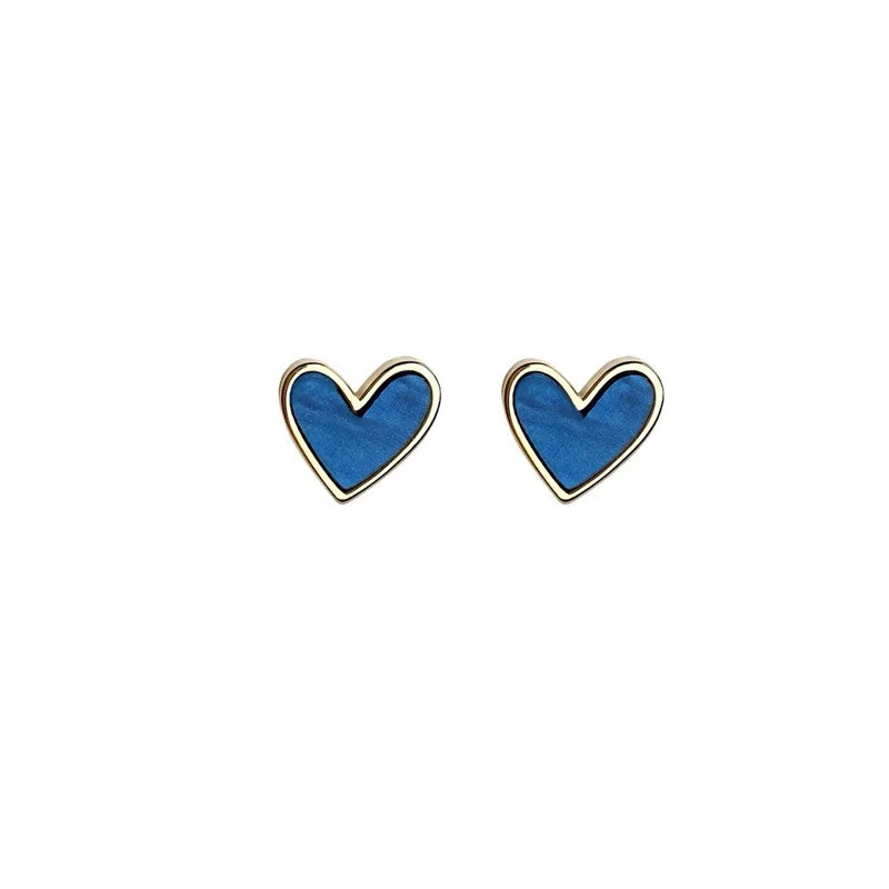 Love Heart Blue Earrings