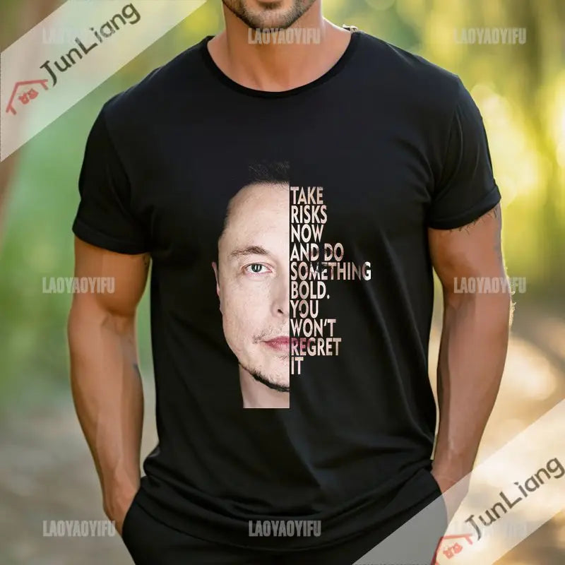 Elon Musk Tribute T-shirt Hilarious Icon Meme Legendary 80's 90's Retro  T-shirt Hip Hop Harajuku Street Wear