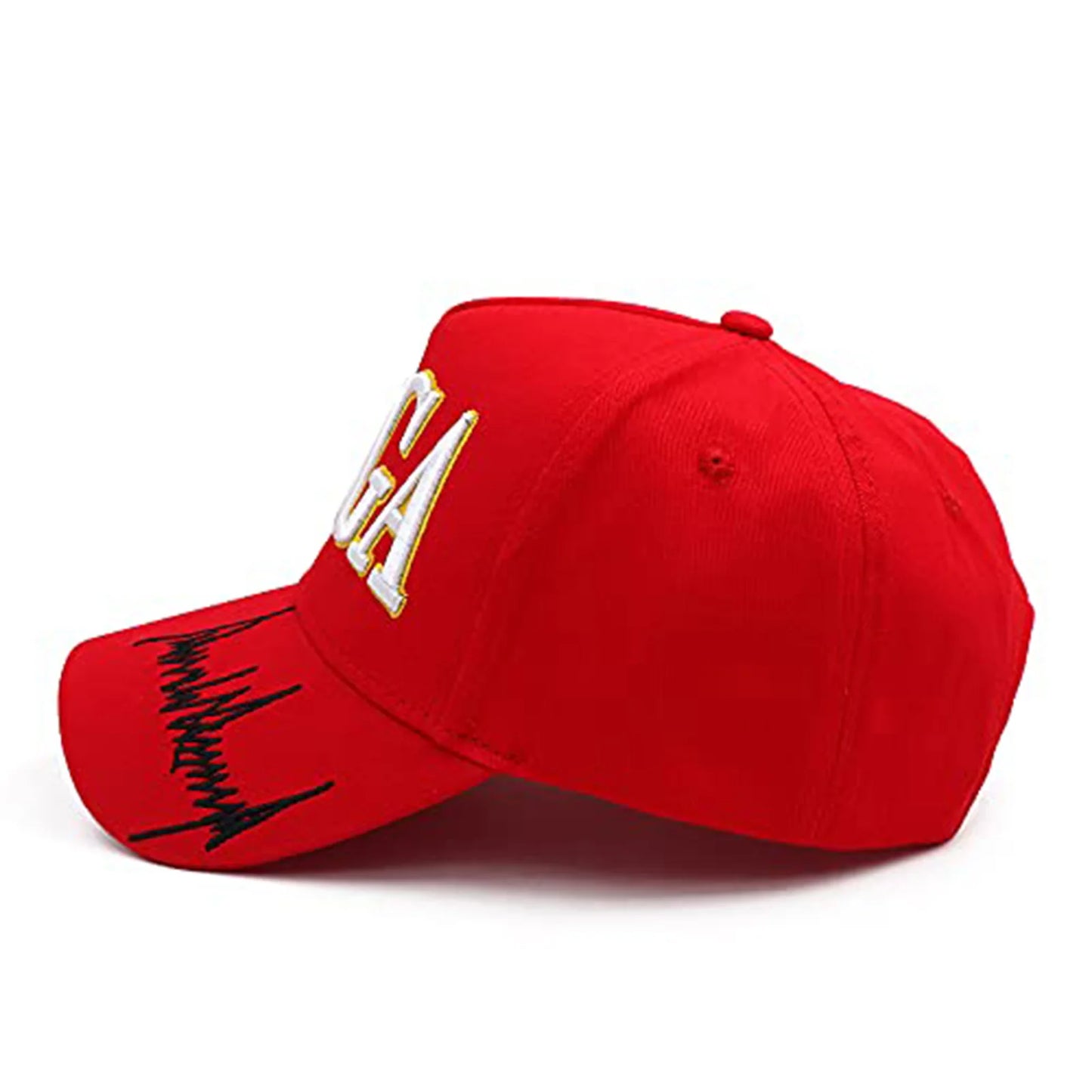 Maga Baseball Cap For Men And Women Red Embroidered Comfortable Peaked Cap Outdoor Camping Sports Cycling Travel Decoration Hat