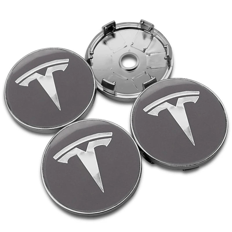 4Pcs 56mm+60mm Car Wheel Center Hub Caps Stickers Auto Rim Cover Accessories For Tesla Model 3 Model S X Model Y Roadster SpaceX