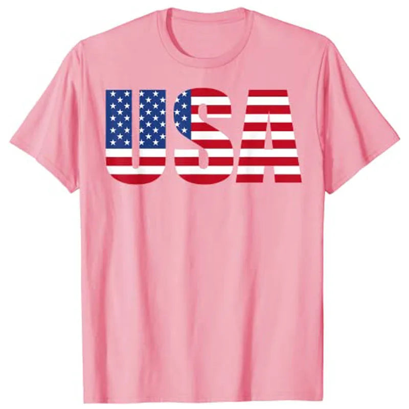 USA Patriotic American Flag For Men Women Kids Boys Girls US T-Shirt