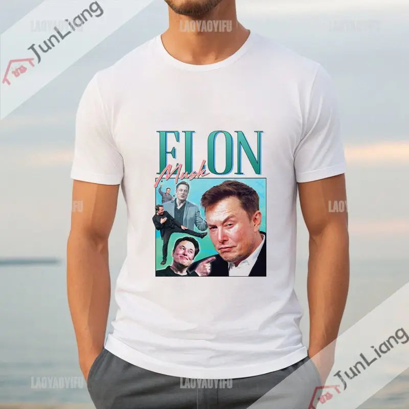 Elon Musk Tribute T-shirt Hilarious Icon Meme Legendary 80's 90's Retro  T-shirt Hip Hop Harajuku Street Wear