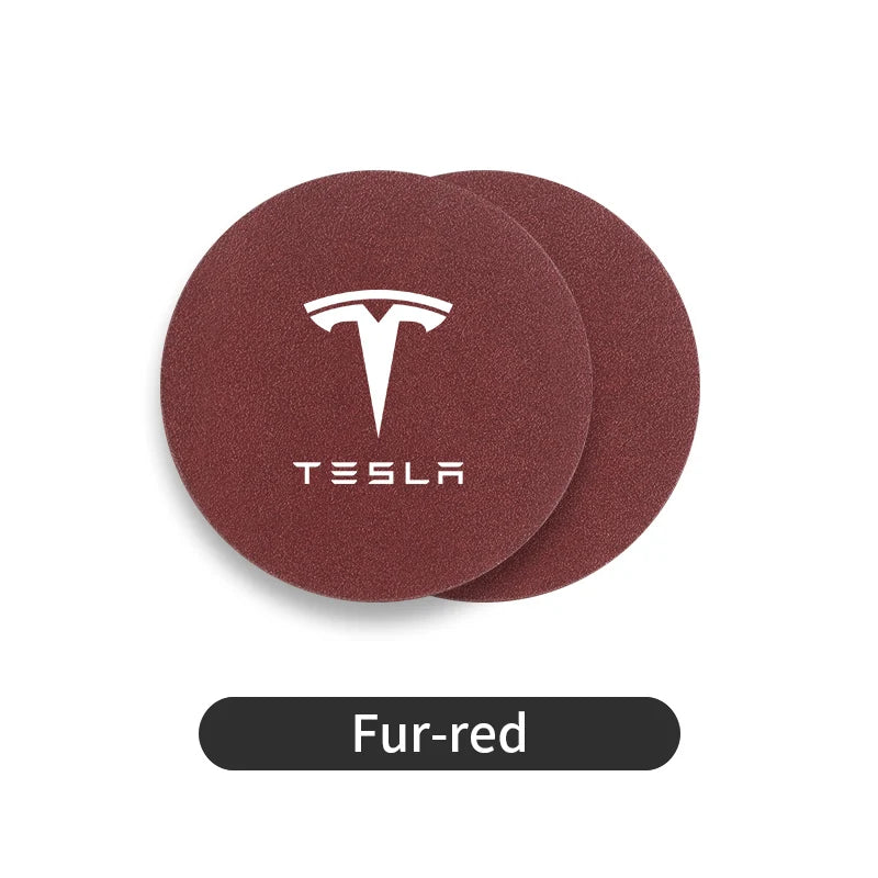 2pcs Car Cup Mat Non-Slip Heat Resistance Waterproof Bottle Pad For Tesla Model Y 3 S X Roadster Bonina